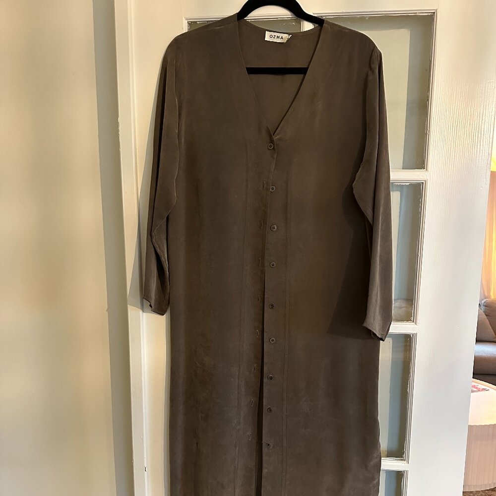 Ozma cupro button-down dress